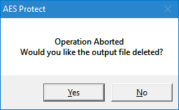 AES Protect Abort Message